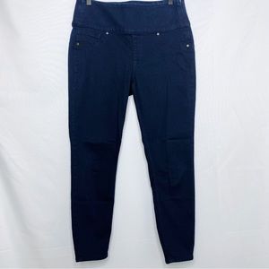 Spanx Dark Blue Denim Pull On Stretch Skinny Jegging Leggings Large